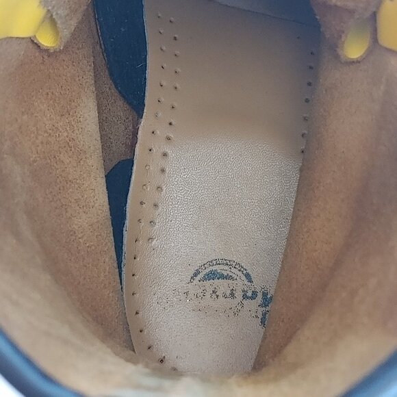 DOC DR MARTENS YELLOW LOGO BOOTS SMOOTH LEATHER RARE UNISEX SIZE 4UK US:W6 M5 - Picture 5 of 16